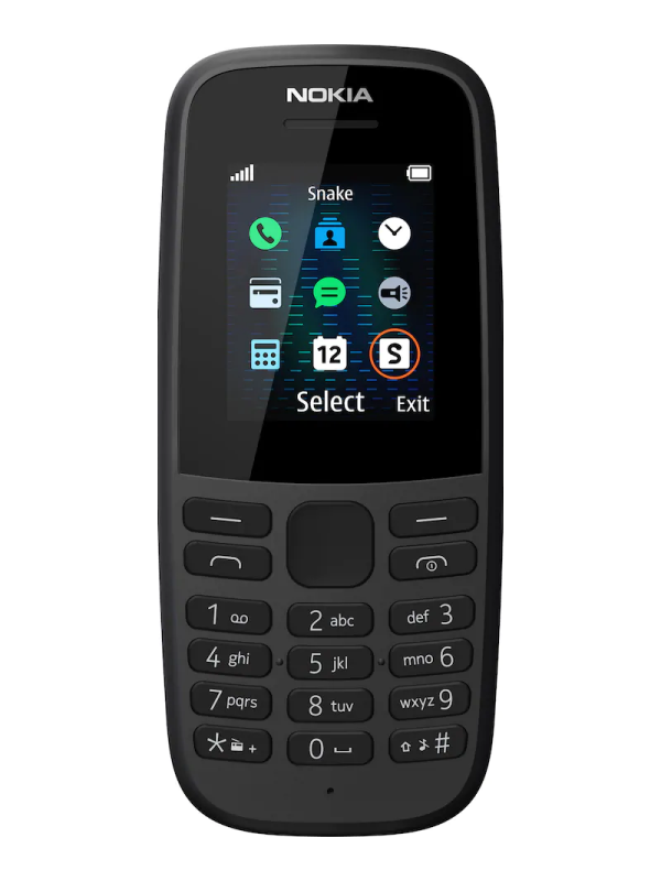 Nokia 105 Dual Sim (Sort) mobiltelefon